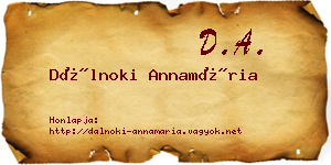 Dálnoki Annamária névjegykártya